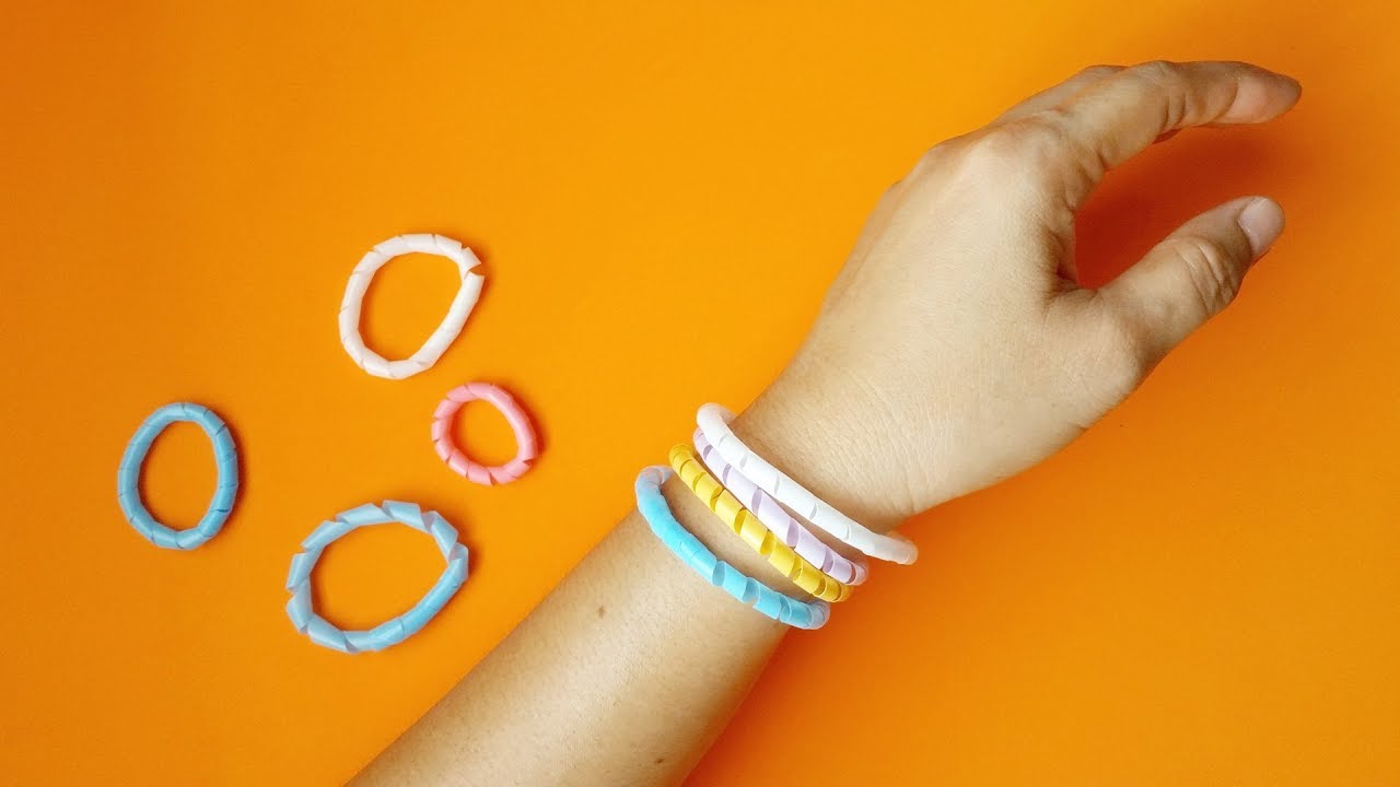 DIY Cute Bracelet with Drinking Straw Thaitrick