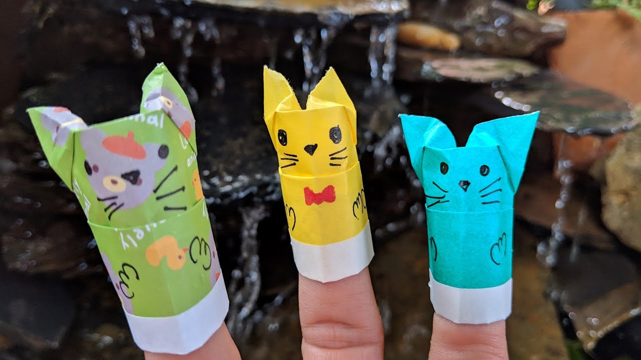 paper folding finger puppet