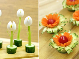 Vegetable Carving | Cucumber & Salad decoration ideas